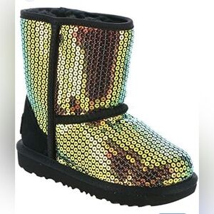 UGG Kids Boots with Gold and Black Sequins